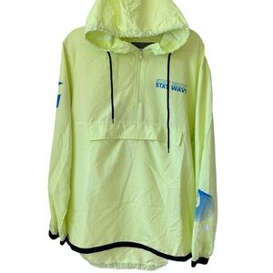 Brooklyn Cloth Neon Lime Lightweight Hooded Shirt Jacket
